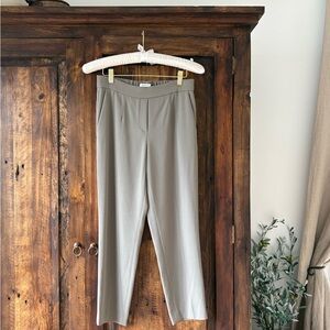 Babaton Olive Green Cropped Ankle Pants